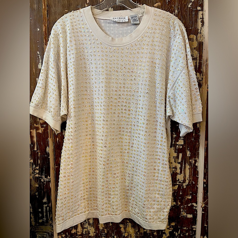 Vintage Express Iridescent Sequin Tee